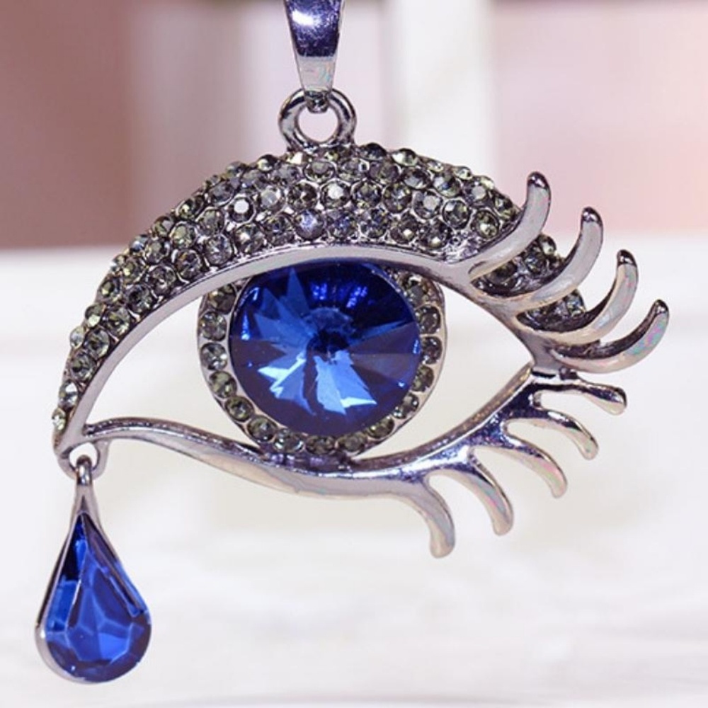 Necklace - I'll Be Watching You Smoky Blue Gem